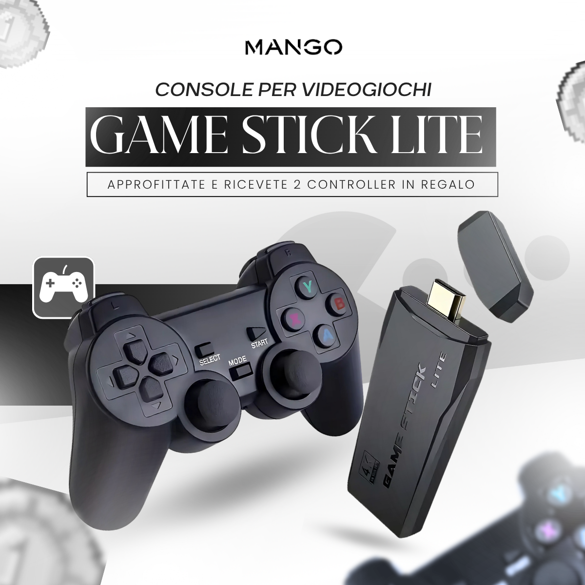 Game Stick Lite +2 Controller in Regalo