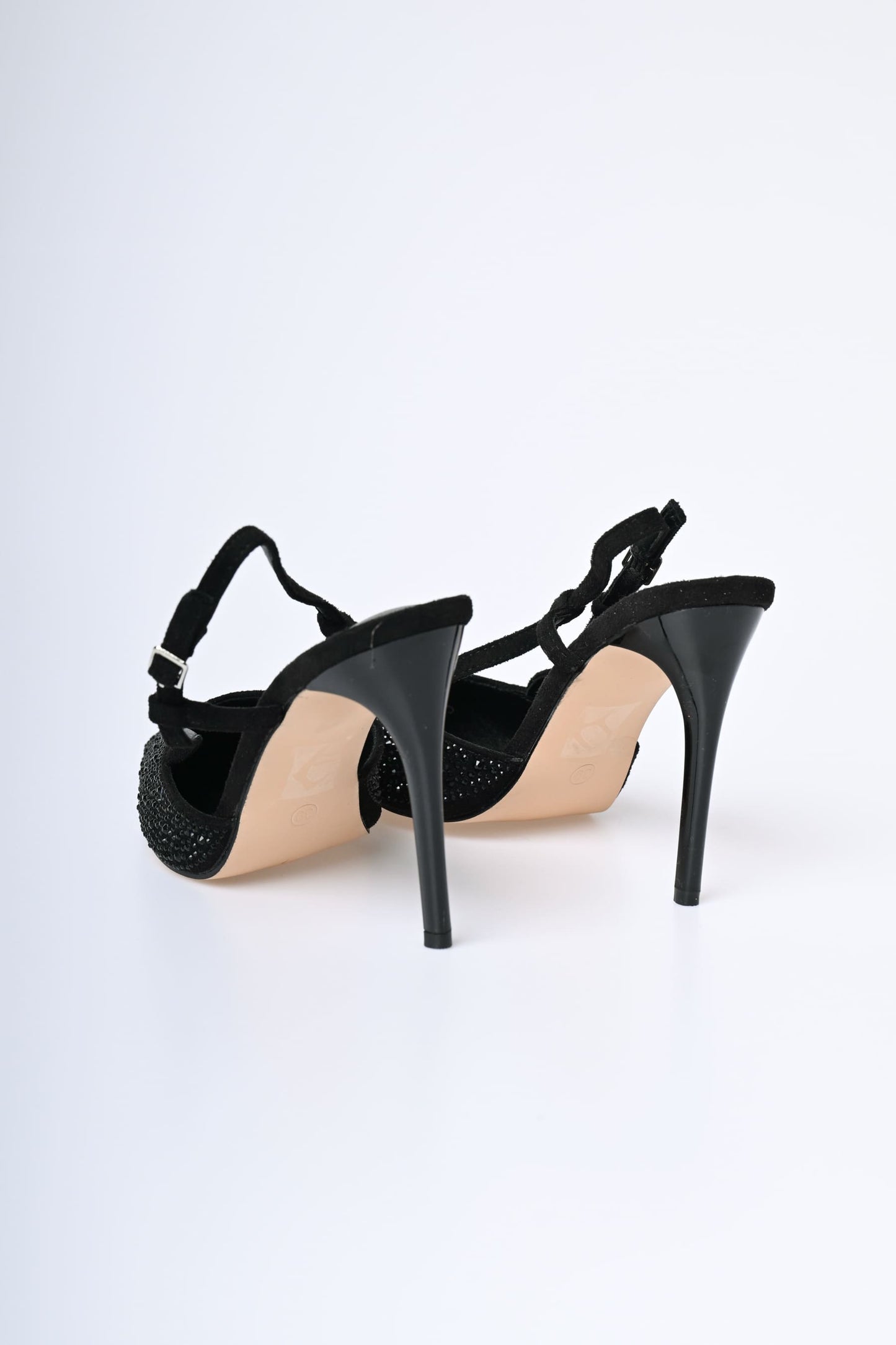 Décolleté slingback con strass