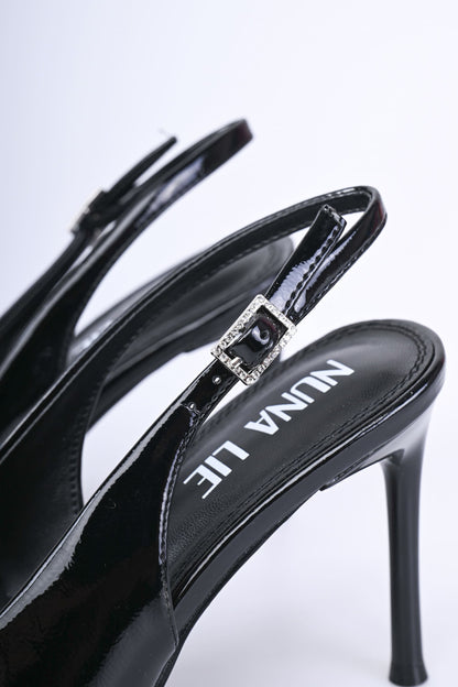 Décolleté slingback con nervature