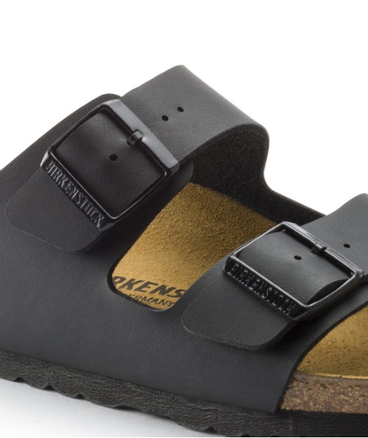Sandali Birkenstock Arizona Birko-Flor Neri Unisex Calzata Stretta