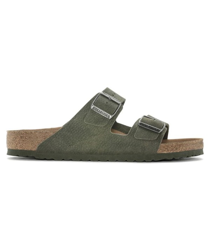 Sandali Birkenstock Arizona Vegan Verde Timo Uomo Calzata Stretta