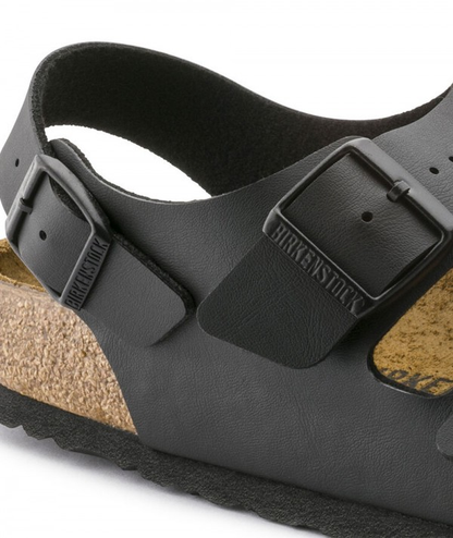 Sandali Birkenstock Milano Birko-Flor Neri Unisex Calzata Stretta