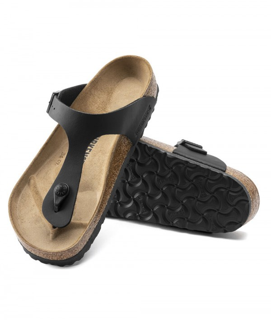Sandali Birkenstock Gizeh Birko-Flor Nero Unisex Pianta Normale