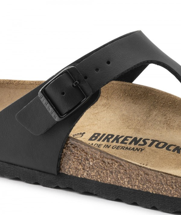 Sandali Birkenstock Gizeh Birko-Flor Nero Unisex Pianta Normale