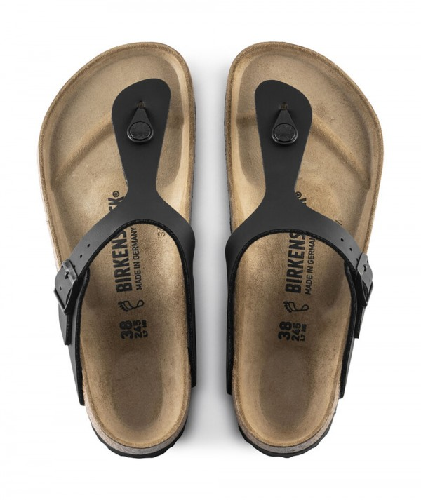 Sandali Birkenstock Gizeh Birko-Flor Nero Unisex Pianta Normale